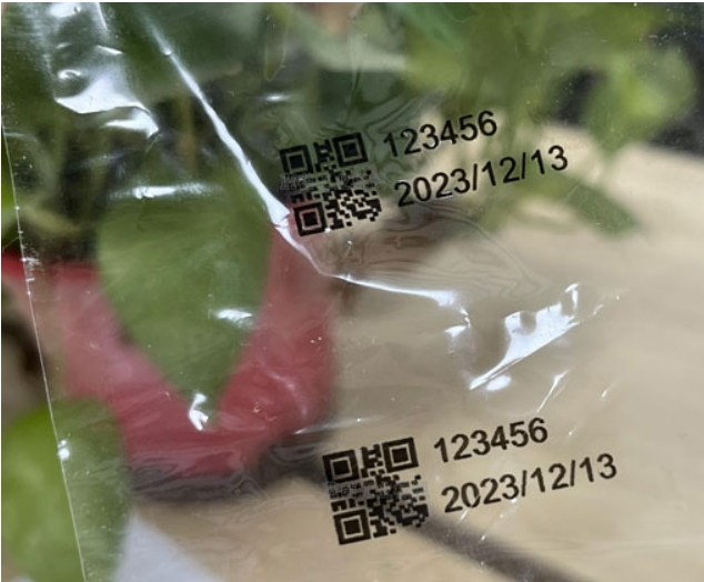 电池膜二维码生产日期UV喷码